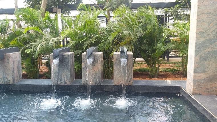 Finished water body fountain outcome