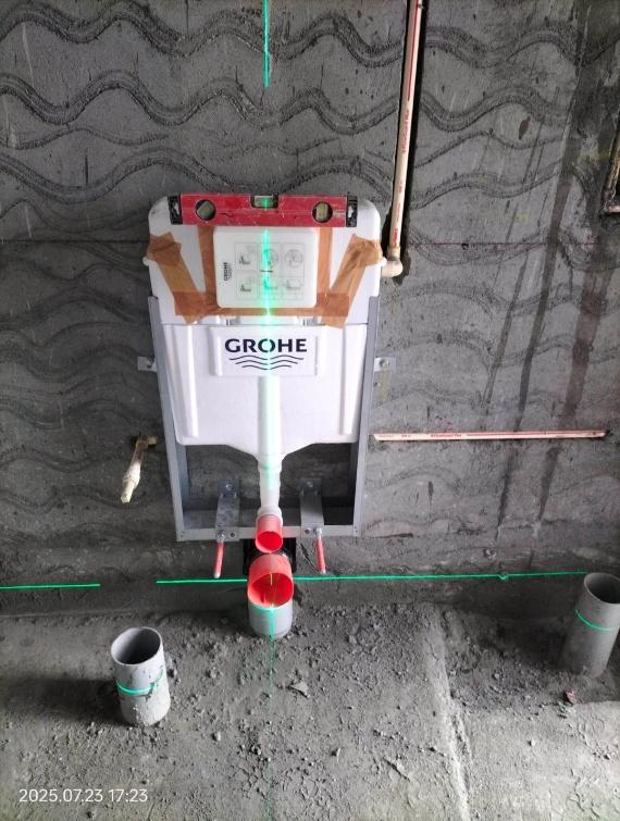 Residential plumbing rough-in work